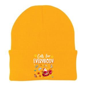 Cats For Everybody Cat Christmas Pajama Santa Ugly Christmas Cute Gift Knit Cap Winter Beanie