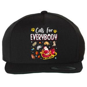 Cats For Everybody Cat Christmas Pajama Santa Ugly Christmas Cute Gift Wool Snapback Cap