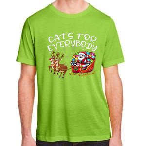 Cats For Everybody Funny Christmas Cat Santa Adult ChromaSoft Performance T-Shirt