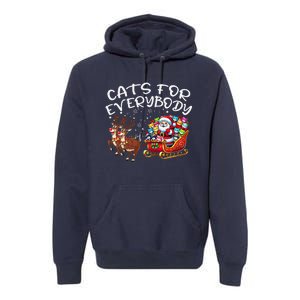 Cats For Everybody Funny Christmas Cat Santa Premium Hoodie