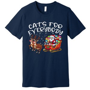 Cats For Everybody Funny Christmas Cat Santa Premium T-Shirt