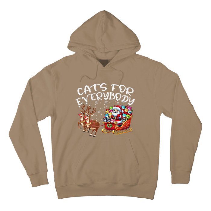 Cats For Everybody Funny Christmas Cat Santa Hoodie