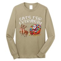 Cats For Everybody Funny Christmas Cat Santa Long Sleeve Shirt