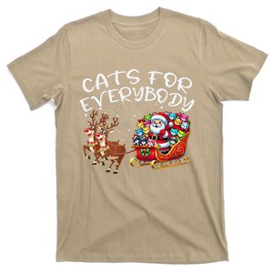 Cats For Everybody Funny Christmas Cat Santa T-Shirt