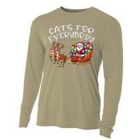 Cats For Everybody Funny Christmas Cat Santa Cooling Performance Long Sleeve Crew