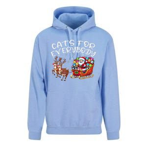 Cats For Everybody Funny Christmas Cat Santa Unisex Surf Hoodie