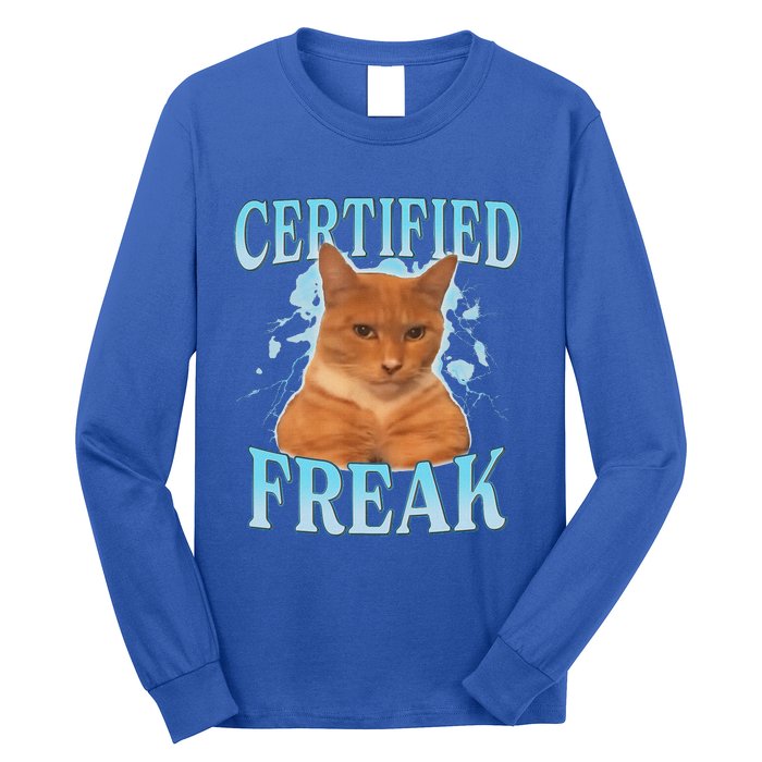 Certified Freak Eat Cement Cursed Cat Long Sleeve Shirt