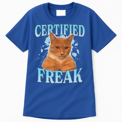 Certified Freak Eat Cement Cursed Cat Tall T-Shirt