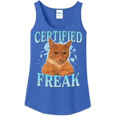 Certified Freak Eat Cement Cursed Cat Ladies Essential Tank