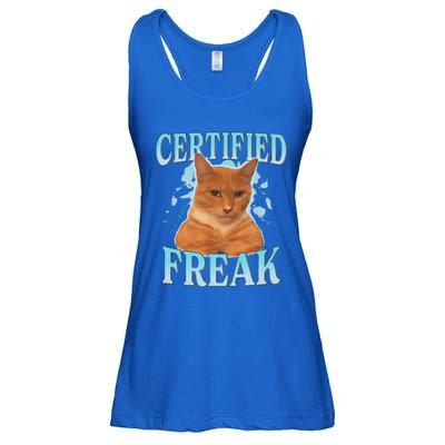 Certified Freak Eat Cement Cursed Cat Ladies Essential Flowy Tank