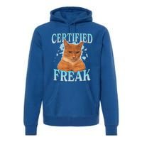 Certified Freak Eat Cement Cursed Cat Premium Hoodie