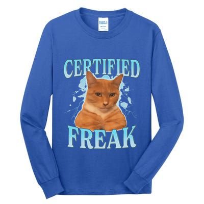 Certified Freak Eat Cement Cursed Cat Tall Long Sleeve T-Shirt