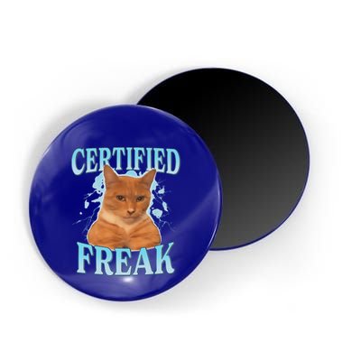 Certified Freak Eat Cement Cursed Cat Magnet