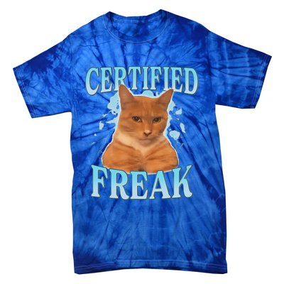 Certified Freak Eat Cement Cursed Cat Tie-Dye T-Shirt