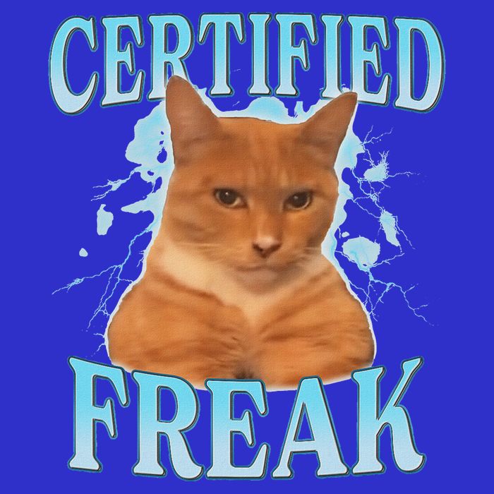Certified Freak Eat Cement Cursed Cat Women's V-Neck T-Shirt
