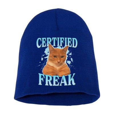 Certified Freak Eat Cement Cursed Cat Short Acrylic Beanie