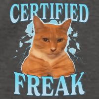 Certified Freak Eat Cement Cursed Cat Vector Backpack