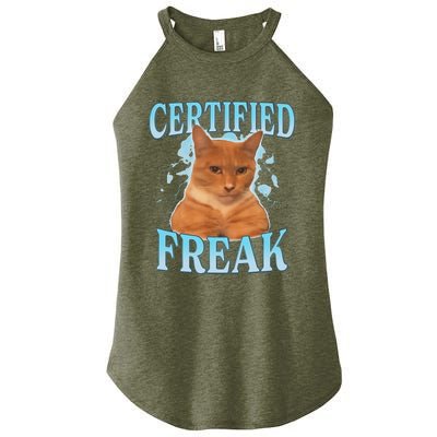 Certified Freak Eat Cement Cursed Cat Women's Perfect Tri Rocker Tank