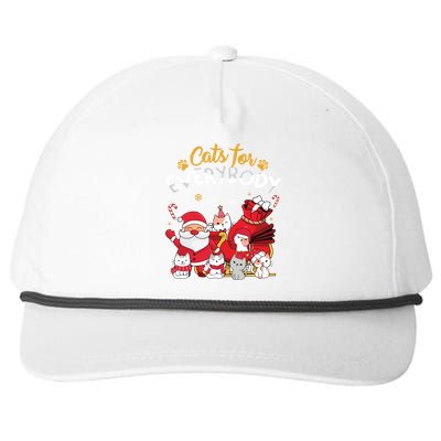 Cats For Everybody Cat Lover Ugly Christmas Sweater Pajama Gift Snapback Five-Panel Rope Hat