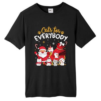 Cats For Everybody Cat Lover Ugly Christmas Sweater Pajama Gift Tall Fusion ChromaSoft Performance T-Shirt