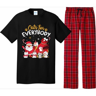 Cats For Everybody Cat Lover Ugly Christmas Sweater Pajama Gift Pajama Set