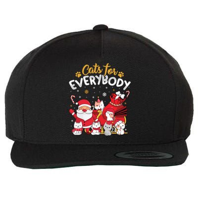 Cats For Everybody Cat Lover Ugly Christmas Sweater Pajama Gift Wool Snapback Cap