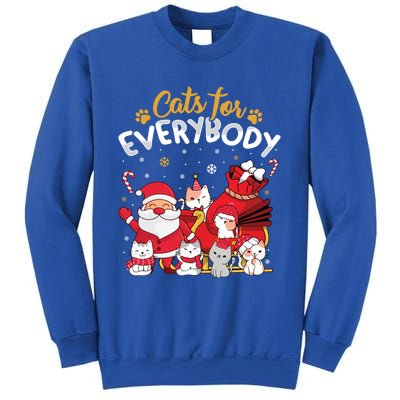 Cats For Everybody Cat Lover Ugly Christmas Sweater Pajama Gift Sweatshirt