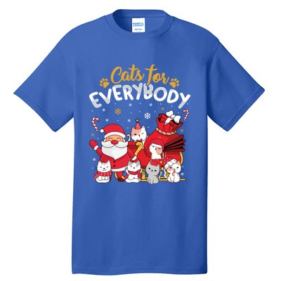 Cats For Everybody Cat Lover Ugly Christmas Sweater Pajama Gift Tall T-Shirt