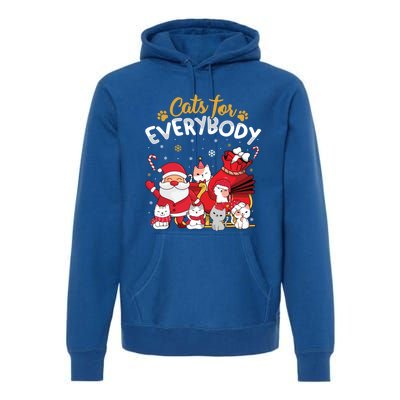 Cats For Everybody Cat Lover Ugly Christmas Sweater Pajama Gift Premium Hoodie