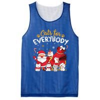 Cats For Everybody Cat Lover Ugly Christmas Sweater Pajama Gift Mesh Reversible Basketball Jersey Tank