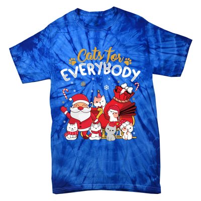 Cats For Everybody Cat Lover Ugly Christmas Sweater Pajama Gift Tie-Dye T-Shirt