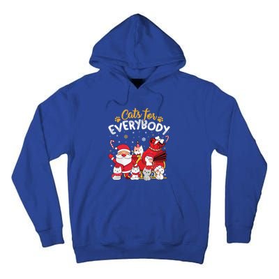 Cats For Everybody Cat Lover Ugly Christmas Sweater Pajama Gift Tall Hoodie