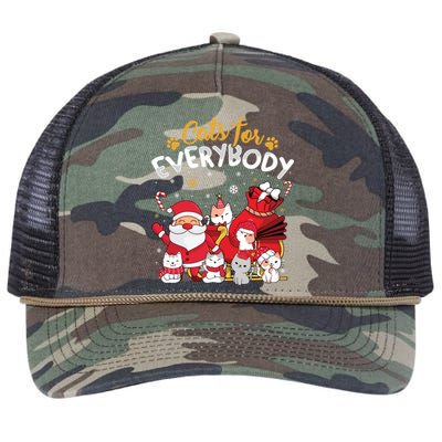 Cats For Everybody Cat Lover Ugly Christmas Sweater Pajama Gift Retro Rope Trucker Hat Cap