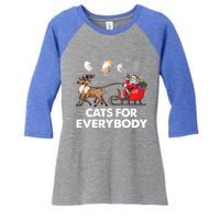 Cats For Everybody Christmas Animals Love Matching Family Great Gift Women's Tri-Blend 3/4-Sleeve Raglan Shirt