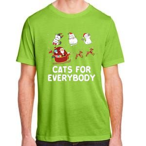 Cats For Everybody Festive Christmas Santa Xmas Funny Ugly  Adult ChromaSoft Performance T-Shirt