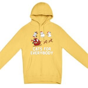 Cats For Everybody Festive Christmas Santa Xmas Funny Ugly  Premium Pullover Hoodie