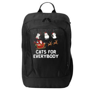 Cats For Everybody Festive Christmas Santa Xmas Funny Ugly  City Backpack