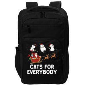 Cats For Everybody Festive Christmas Santa Xmas Funny Ugly  Impact Tech Backpack