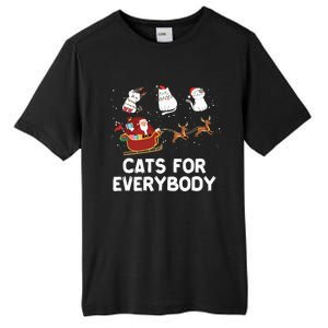 Cats For Everybody Festive Christmas Santa Xmas Funny Ugly  Tall Fusion ChromaSoft Performance T-Shirt