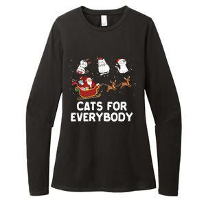 Cats For Everybody Festive Christmas Santa Xmas Funny Ugly  Womens CVC Long Sleeve Shirt