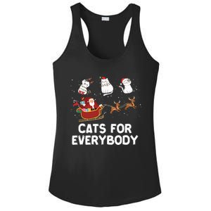 Cats For Everybody Festive Christmas Santa Xmas Funny Ugly  Ladies PosiCharge Competitor Racerback Tank