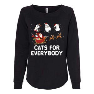 Cats For Everybody Festive Christmas Santa Xmas Funny Ugly  Womens California Wash Sweatshirt