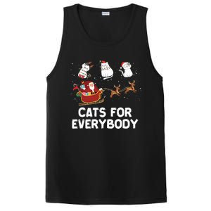 Cats For Everybody Festive Christmas Santa Xmas Funny Ugly  PosiCharge Competitor Tank