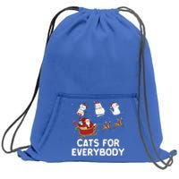 Cats For Everybody Festive Christmas Santa Xmas Funny Ugly  Sweatshirt Cinch Pack Bag