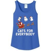 Cats For Everybody Festive Christmas Santa Xmas Funny Ugly  Ladies Essential Tank