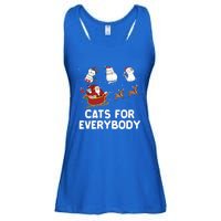 Cats For Everybody Festive Christmas Santa Xmas Funny Ugly  Ladies Essential Flowy Tank