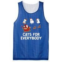 Cats For Everybody Festive Christmas Santa Xmas Funny Ugly  Mesh Reversible Basketball Jersey Tank