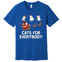 Cats For Everybody Festive Christmas Santa Xmas Funny Ugly  Premium T-Shirt