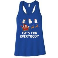 Cats For Everybody Festive Christmas Santa Xmas Funny Ugly  Women's Racerback Tank