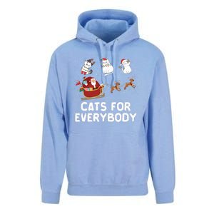 Cats For Everybody Festive Christmas Santa Xmas Funny Ugly  Unisex Surf Hoodie